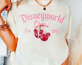 Disneyworld 1971 Cherry Bow Comfort Colors T-Shirt