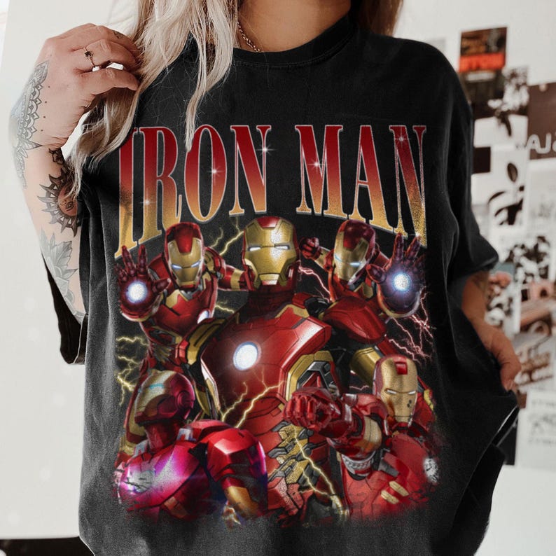 Camiseta de Iron Man Comfort Color, camiseta de los Vengadores, camiseta de superhéroe Iron Man, camiseta para viaje a Disneyland 2026 imagen 3