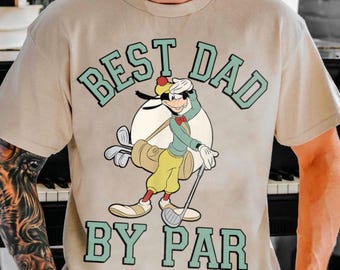 Best Dad By Par Comfort Color T-Shirt, Valentine Gift, Trending Unisex Tee, Disneyland Vacation Trip Gift 2025