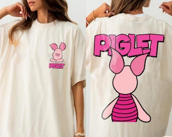 Piglet Big Face Comfort Color T-Shirt, Trending Unisex Tee, Disneyland Vacation Trip Gift 2025