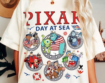 Pixar Day At Sea Monster Mike Wazoski Inside Out Toy Story Team Comfort Color Shirt, Trending Unisex Tee,Family Cruise Vacation 2026