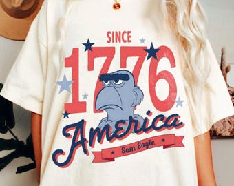 America 1776 Sam Eagle America Comfort Color Shirt, Disney 250th USA Anniversary Shirts, Disneyland Trip Shirt 2026