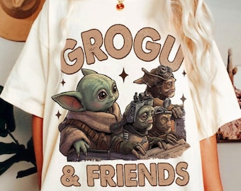 Grogu And Friend Bai, Clang, Keeto and Grogu Comfort Color Shirt, Vintage Star Wars Tee,  Disneyland Trip Shirt 2026