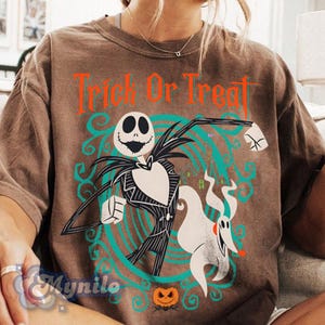 Jack Skellington Zero Dog Comfort Color T-Shirt, Valentine Gift, Trending Unisex Tee, Disneyland Vacation Trip Gift 2025