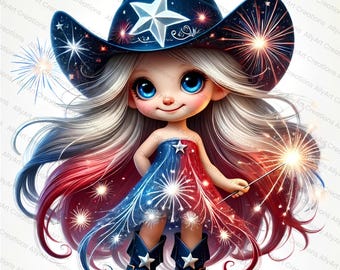 4th of July Gnome Clipart - American Pride JPG - Gnomes Sublimation Design - Instant Download for Crafts