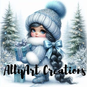 Christmas Gnomes Clipart - Watercolor Christmas Gnomes- Gnome Clipart - Gnome Sublimation- Christmas Cards- Papercraft Junk Journal