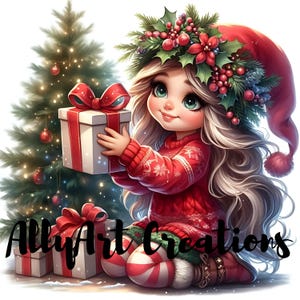 水彩画「クリスマス人形」 現在、この商品の在庫はありません - Etsy