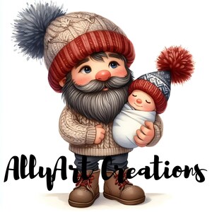 Fathers Day Gnome Clipart Bundle - Gnome JPG - Cute Gnome Graphics - Gnome Sublimation - Digital Download