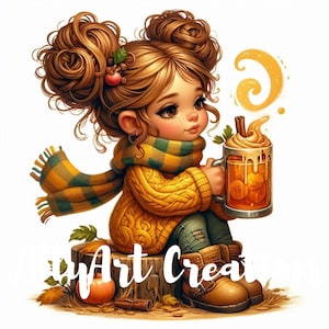 Fall Gnome Clipart Bundle - Autumn Gnome Art - Cute Gnomes JPG for Thanksgiving - High Quality Digital Download- Commercial Use