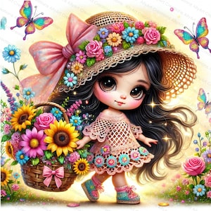 Spring Gnomes Clipart Bundle - High Quality JPGs Download - Instant Digital Download - Card Making- Commercial Use