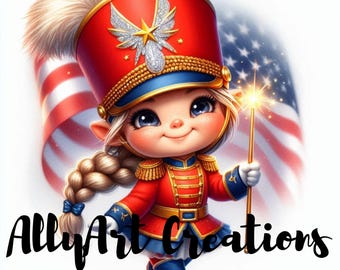 4th of July Gnome Clipart - American Pride JPG - Gnomes Sublimation Design - Instant Download for Crafts