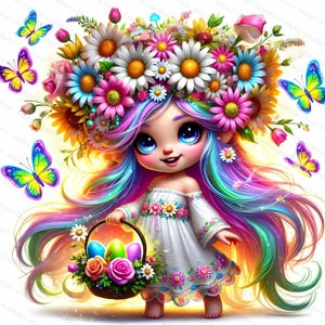 Easter Gnome Clipart Bundle - Cute Spring Gnome JPG - Digital Download for Card Making - Commercial Use- Perfect for Easter Crafts