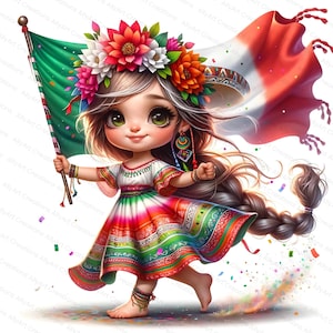 Clipart Gnome Cinco de Mayo - dessins animés pour Fiesta et Decor - célébration mexicaine JPG - ensemble de graphiques numériques - usage commercial