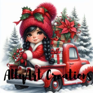 Christmas Gnomes Clipart - Watercolor Christmas Gnomes- Gnome Clipart - Gnome Sublimation- Christmas Cards- Papercraft Junk Journal
