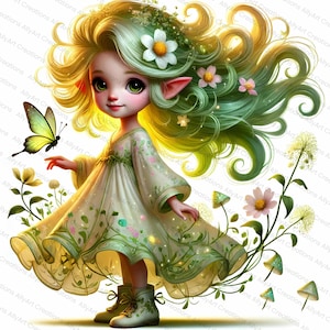 Spring Gnomes Clipart Bundle - High Quality JPGs Download - Instant Digital Download - Card Making- Commercial Use