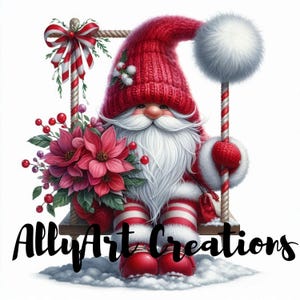 Christmas Gnomes Clipart - Watercolor Christmas Gnomes- Gnome Clipart - Gnome Sublimation- Christmas Cards- Papercraft Junk Journal
