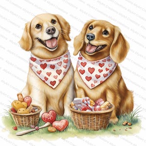 Valentine Animals Clipart Bundle - Cute Watercolor Graphics for Sublimation - Adorable Animal Hearts - Commercial Use