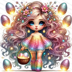 Easter Gnome Clipart Bundle - Cute Spring Gnome JPG - Digital Download for Card Making - Commercial Use- Perfect for Easter Crafts