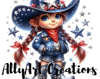 4th of July Gnome Clipart - American Pride JPG - Gnomes Sublimation Design - Instant Download for Crafts