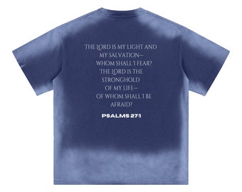 Camisa Cristiana, Salmos 27:1, Camiseta Vintage, Camisa Religiosa, Salmo, Camiseta, Camiseta de Algodón Premium.