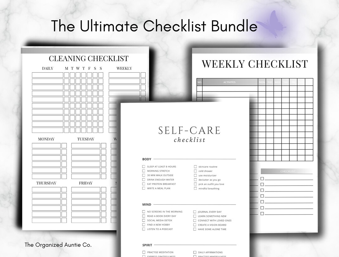 The Ultimate Checklist Bundle Etsy(00)