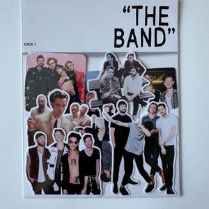 Lot de 1 à 8 autocollants inspirés de 1975, Matty Healy, produits dérivés du groupe, Ross MacDonald, Adam Hann, George Daniel