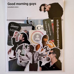 Lot de 13 autocollants Truman Black Matty Healy de 1975 - Stickers dérivés du groupe, fan art, illustrations d'album