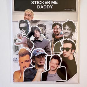 Matty Healy-stickerpakket uit 1975: stickers voor bandmerchandise, fanart, albumillustraties