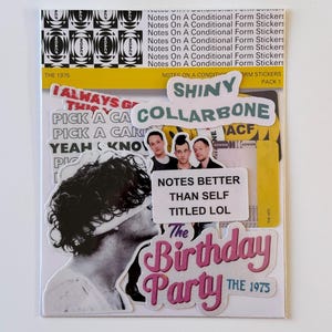 Pacchetto di adesivi Notes on a Conditional Form ispirato al 1975 - 10 adesivi in vinile Fan Art, Matty Healy, merchandising della band