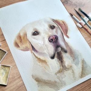 Ritratto personalizzato di un animale domestico da una foto - Dipinto ad acquerello dipinto a mano - Regalo commemorativo per cane o gatto, Arte di simpatia per la perdita di un animale domestico