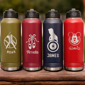 Personalized Kids Water Bottle with Straw, School Water Bottle, Custom Name Cup, Water Bottles for Boys Girls, Back to School Gift, Kids Cup