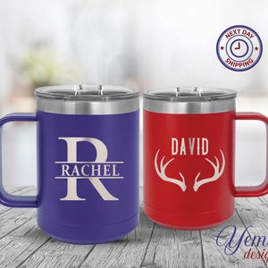 Personalized Laser Engraved 15 Oz Coffee Mug, Custom Logo Coffee Mug, Monogram Coffee Mug, Custom Mug Gift, Company Logo Mug, Christmas Gift