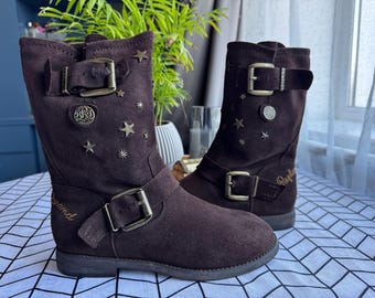Vintage suede boots Replay 36 with sparkles