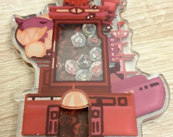 Hazbin Hotel shaker keychain | Detailed acrylic design with floating pieces | Collectible for fans