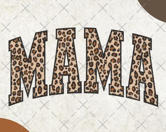 Leopard mama png, digital download, sublimation design Trendy design, leopard png