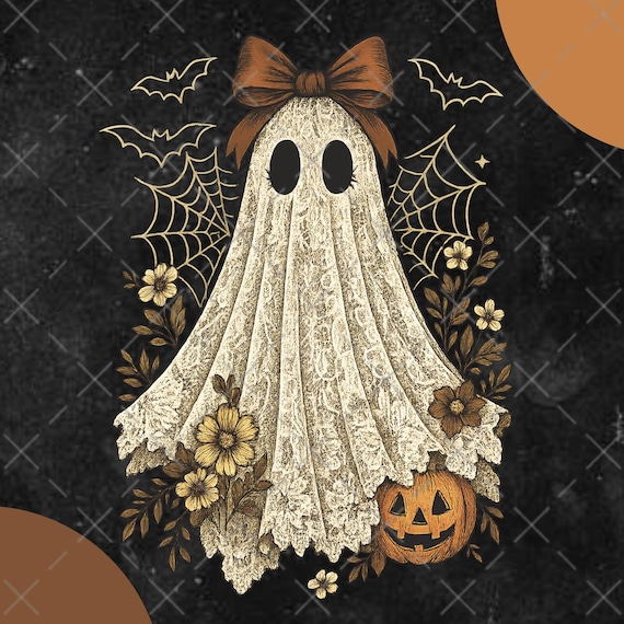 Cute Lace Ghost PNG, Boo In Boojee Halloween Clipart, Vintage Lace Ghost Sublimation, Boo Bow PNG, Halloween Shirt PNG, Digital Download