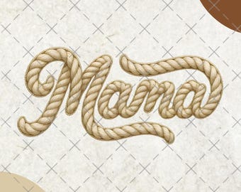 Preppy Mama faux yarn PNG, Simple Mom PNG, Preppy Thanksgiving PNG, Sublimation and Dtf Png, Faux yarn mama, Coquette Png