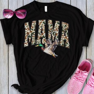 Camo Mama PNG, Mother's Day PNG, Flying Mallard Duck PNG, Duck Hunting Sublimation Design, hunting mom png, digital download image 9