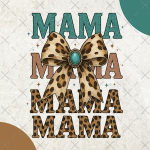 Western Mama Png, Coquette Mama Png, Nana Mimi Coquette Western Png, Mama Cow Print, Howdy Western Png, Cowhide, Turquoise, Cowgirl