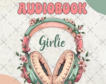 LJUDBOK Girlie PNG, Bokliknande png, Bokliknande clipart, Design för klistermärken, Bokmärken, Skjortor, Libbey-muggar och nyckelringar, Söt konstnärlig design