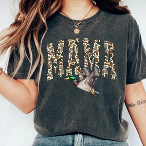 Camo Mama PNG, Mother's Day PNG, Flying Mallard Duck PNG, Duck Hunting Sublimation Design, hunting mom png, digital download image 6
