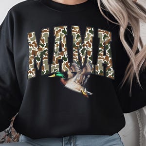 Camo Mama PNG, Mother's Day PNG, Flying Mallard Duck PNG, Duck Hunting Sublimation Design, hunting mom png, digital download image 7
