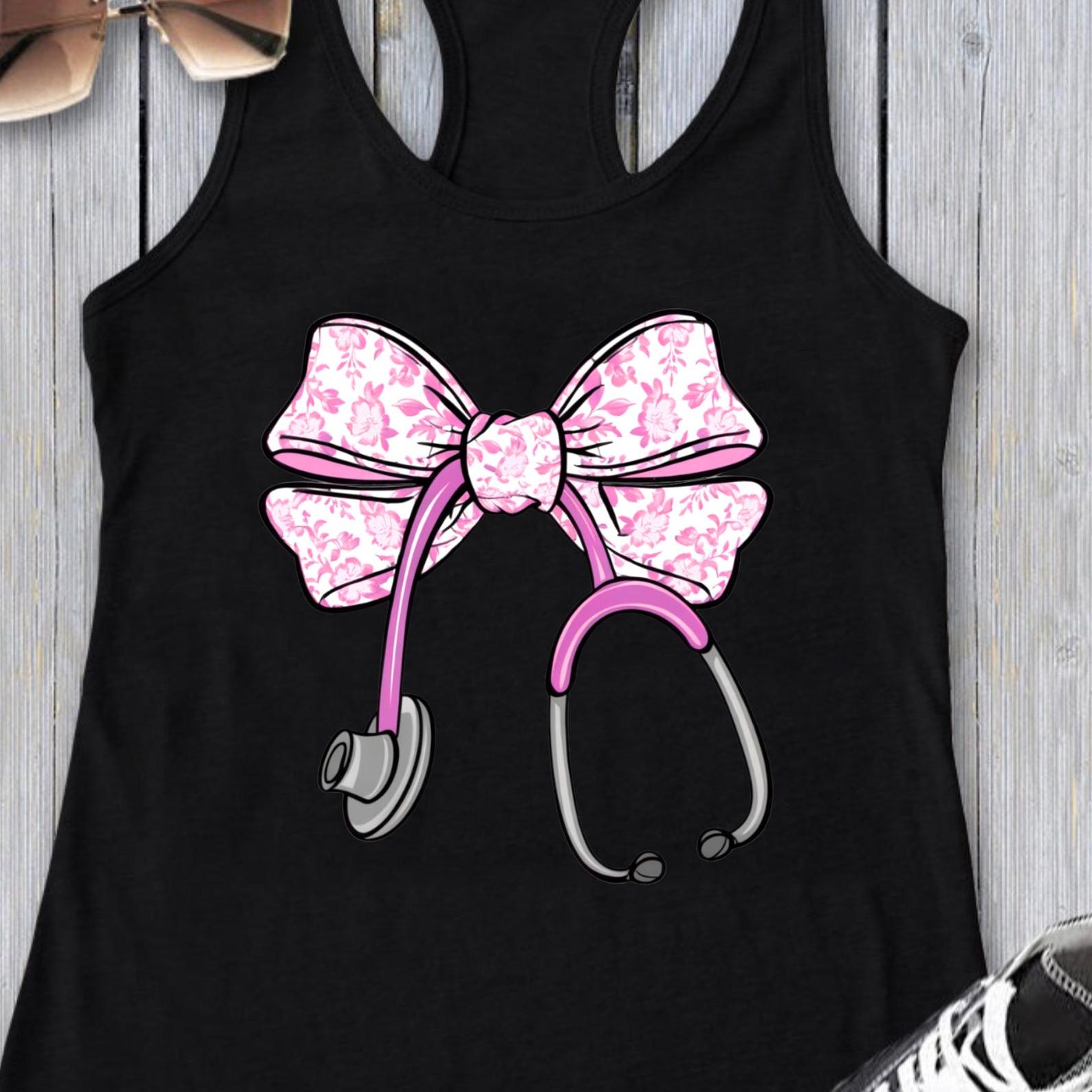 Pink Nurse Coquette Bow Stethoscope Nursing Doctor,nurse Coquette Png ...