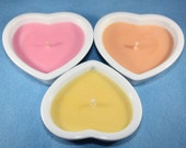 Soy Wax China Heart Ramekin Candle, Soy Container Candle, Homemade, YOUR SCENT CHOICE, Hand Poured in Heart Shaped China Ramekin Container