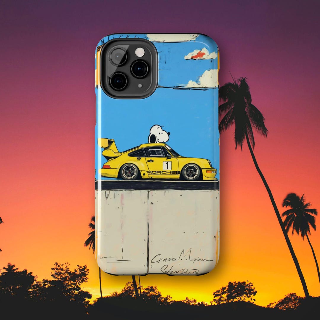 Vibrant Racing Phone Cases Featuring Iconic Snoopy Art, Durable ...