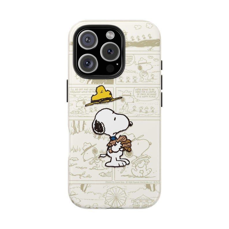 Snoopy Comic Tough Phone Case – Durable, Cartoon Lover Gift image 2