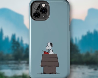 Snoopy Tough Phone Case, Cartoon Dog Lover Gift