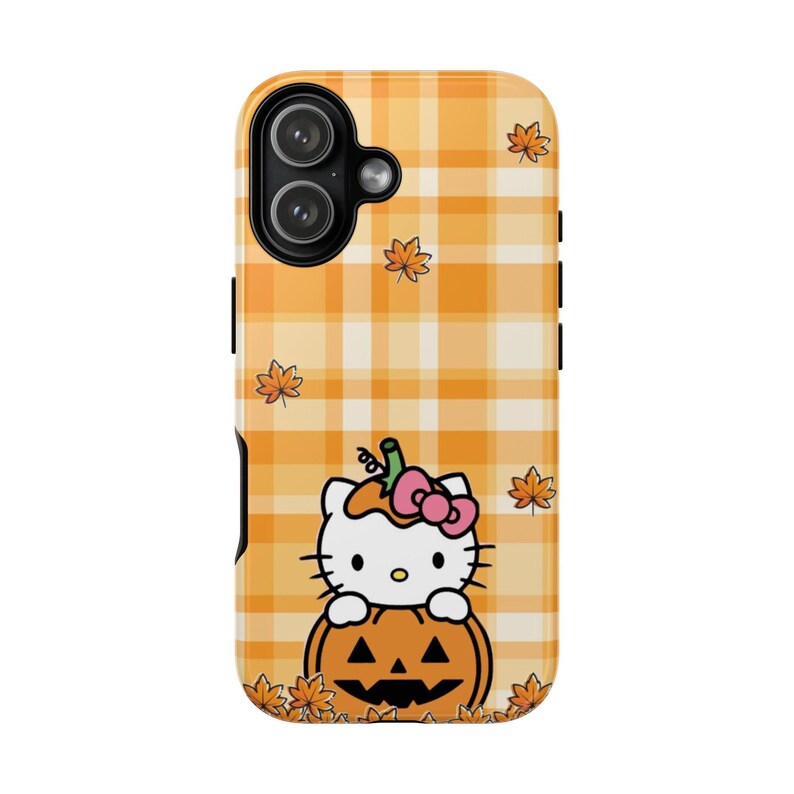 Hello Kitty Pumpkin Phone Case, Halloween Fall Accessories image 2