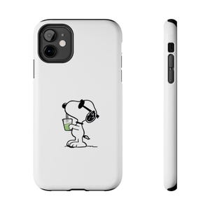 クールなスヌーピーバイブスのタフな携帯電話ケース、面白くてかわいい保護カバー、ピーナッツの漫画キャラクター、ティーンへのギフト、頑丈な携帯電話
