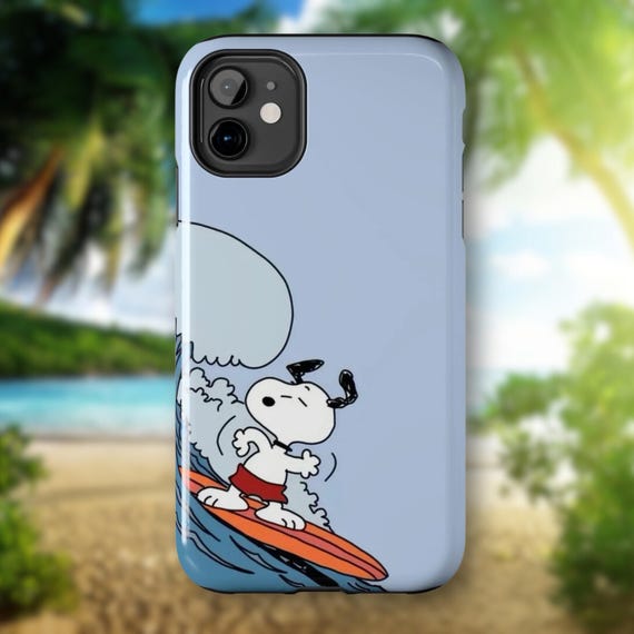 Surfing Snoopy Tough Phone Case | Beach Lover Gift Surfing Snoopy Tough Phone Case | Beach Lover Gift
